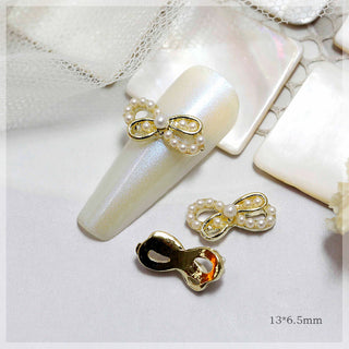  LX2 #350 2PCS Infinity Bow Charm by Nail Charm sold by DTK Nail Supply