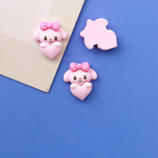 #396 Light Pink #395-400 2PCS My Melody Heart Nail Charm by Nail Charm sold by DTK Nail Supply