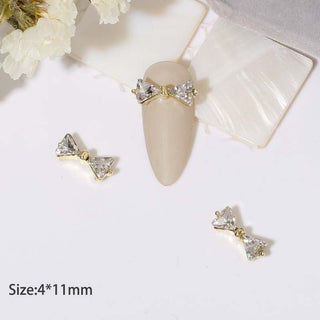  LX2 #356 2PCS Mini Crystal Bow Charm by Nail Charm sold by DTK Nail Supply