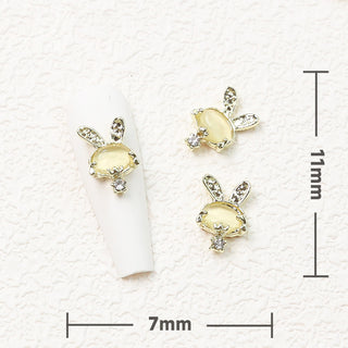  LX2 #140-148 2PCS Crystal Bunny Nail Charm by Nail Charm sold by DTK Nail Supply