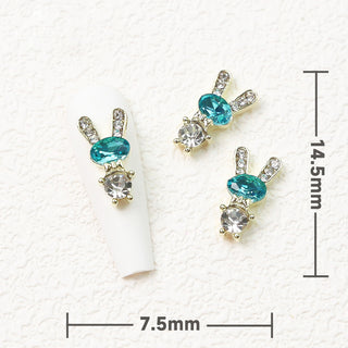  LX2 #140-148 2PCS Crystal Bunny Nail Charm by Nail Charm sold by DTK Nail Supply