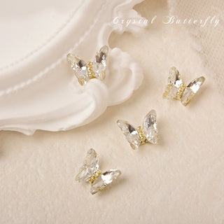 #307 Clear LX2 #307-314 2PCS Crystal Butterfly Nail Charm by Nail Charm sold by DTK Nail Supply