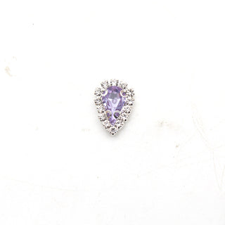 #164 Purple LX2 #161-167 2PCS Diamond Frame Tear Drop Nail Charm by Nail Charm sold by DTK Nail Supply