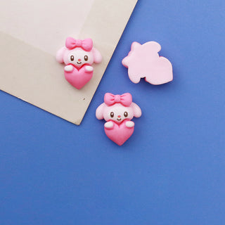 #397 Hot Pink #395-400 2PCS My Melody Heart Nail Charm by Nail Charm sold by DTK Nail Supply