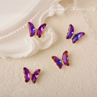 #312 Purple Blue #2 LX2 #307-314 2PCS Crystal Butterfly Nail Charm by Nail Charm sold by DTK Nail Supply