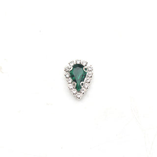 #166 Green LX2 #161-167 2PCS Diamond Frame Tear Drop Nail Charm by Nail Charm sold by DTK Nail Supply