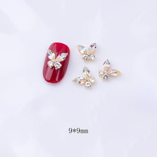 #293 Crystal LX2 #289-295 2PCS Clear Two Stone Butterfly Nail Charm by Nail Charm sold by DTK Nail Supply