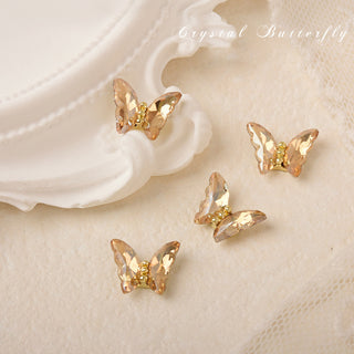 #313 Yellow LX2 #307-314 2PCS Crystal Butterfly Nail Charm by Nail Charm sold by DTK Nail Supply