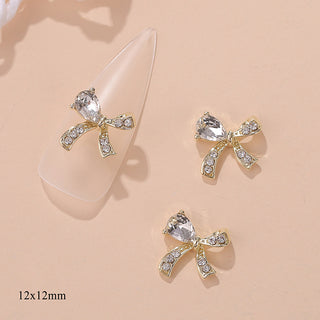 #358 Gold LX2 #358-359 2PCS Crystal Bow Nail Charm by Nail Charm sold by DTK Nail Supply