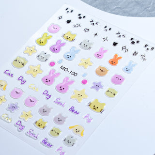  3D Nail Art Stickers MO-100 by Joyful Nail sold by DTK Nail Supply