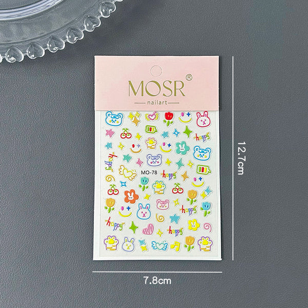  3D Nail Art Stickers MO-78 by Joyful Nail sold by DTK Nail Supply