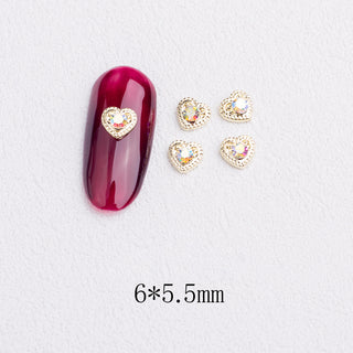  LX2 #253-256 2PCS Mini Rhinestone Heart Nail Charm by Nail Charm sold by DTK Nail Supply