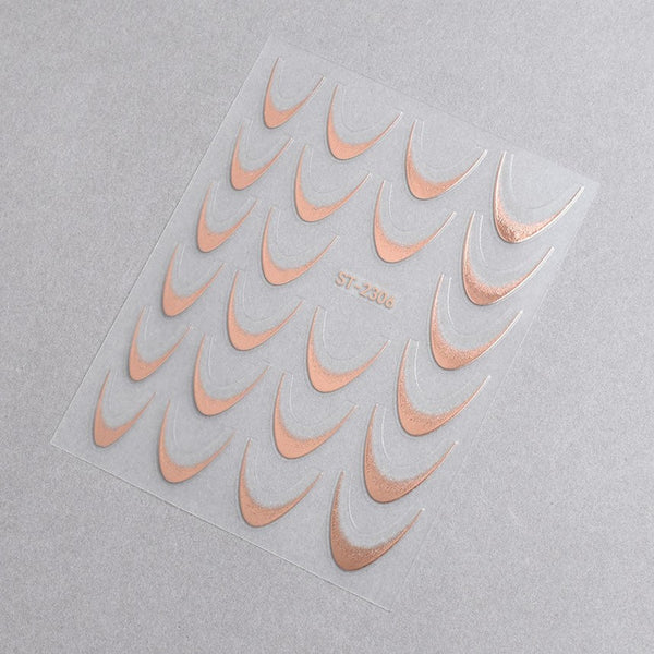 5D Nail Stickers ST-2306-3 - Laser Bronze
