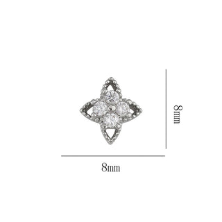 #330 Silver LX2 #329-330 2PCS Mini Four Point Star Nail Charm by Nail Charm sold by DTK Nail Supply