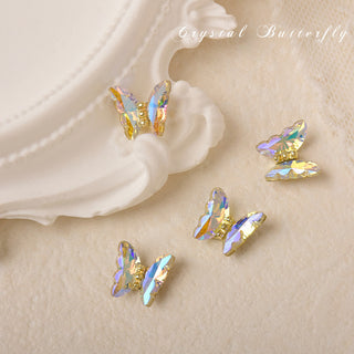 #308 Crystal Aurora LX2 #307-314 2PCS Crystal Butterfly Nail Charm by Nail Charm sold by DTK Nail Supply