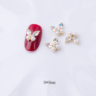 #294 Crystal LX2 #290-296 2PCS Pearl Two Stone Butterfly Nail Charm by Nail Charm sold by DTK Nail Supply