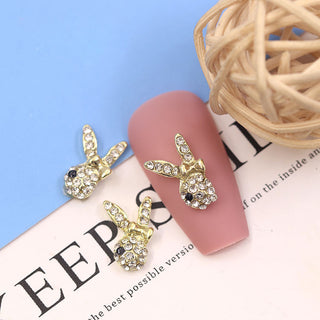 #352 Gold LX2 #351-352 2PCS Bunny with Bow Nail Charm by Nail Charm sold by DTK Nail Supply