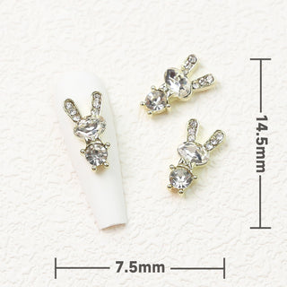  LX2 #140-148 2PCS Crystal Bunny Nail Charm by Nail Charm sold by DTK Nail Supply