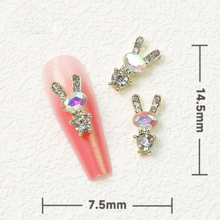  LX2 #140-148 2PCS Crystal Bunny Nail Charm by Nail Charm sold by DTK Nail Supply