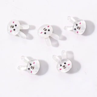 #401 2PCS White Rabbit Nail Charm