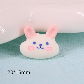  #502 2PCS Blushing Bunny Charm by Nail Charm sold by DTK Nail Supply