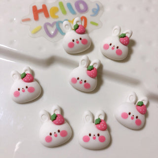  #425-426 2PCS Strawberry Rabbit Charm by Nail Charm sold by DTK Nail Supply