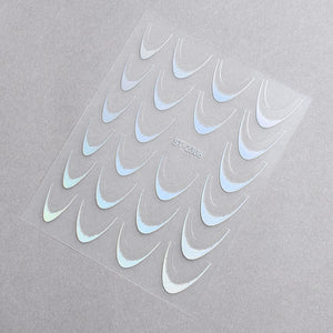 5D Nail Stickers ST-2306-2 - Holographic Silver
