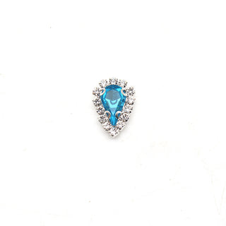 #161 Light Blue LX2 #161-167 2PCS Diamond Frame Tear Drop Nail Charm by Nail Charm sold by DTK Nail Supply