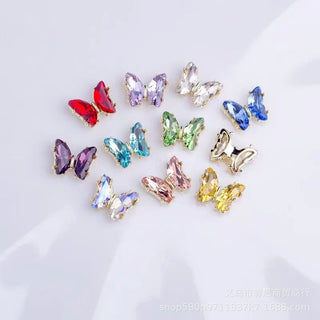 #297 Red LX2 #297-306 2PCS Mini Four Point Star Nail Charm by Nail Charm sold by DTK Nail Supply