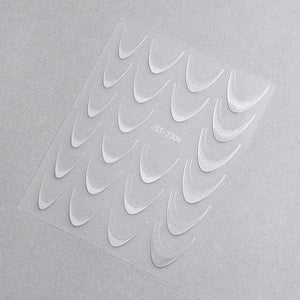 🎁 5D Nail Stickers ST-2306-1 - Laser Silver (100% off)