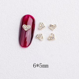  LX2 #236-244 2PCS Rhinestone Heart Nail Charm by Nail Charm sold by DTK Nail Supply