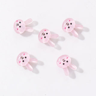 #402 2PCS Pink Rabbit Nail Charm