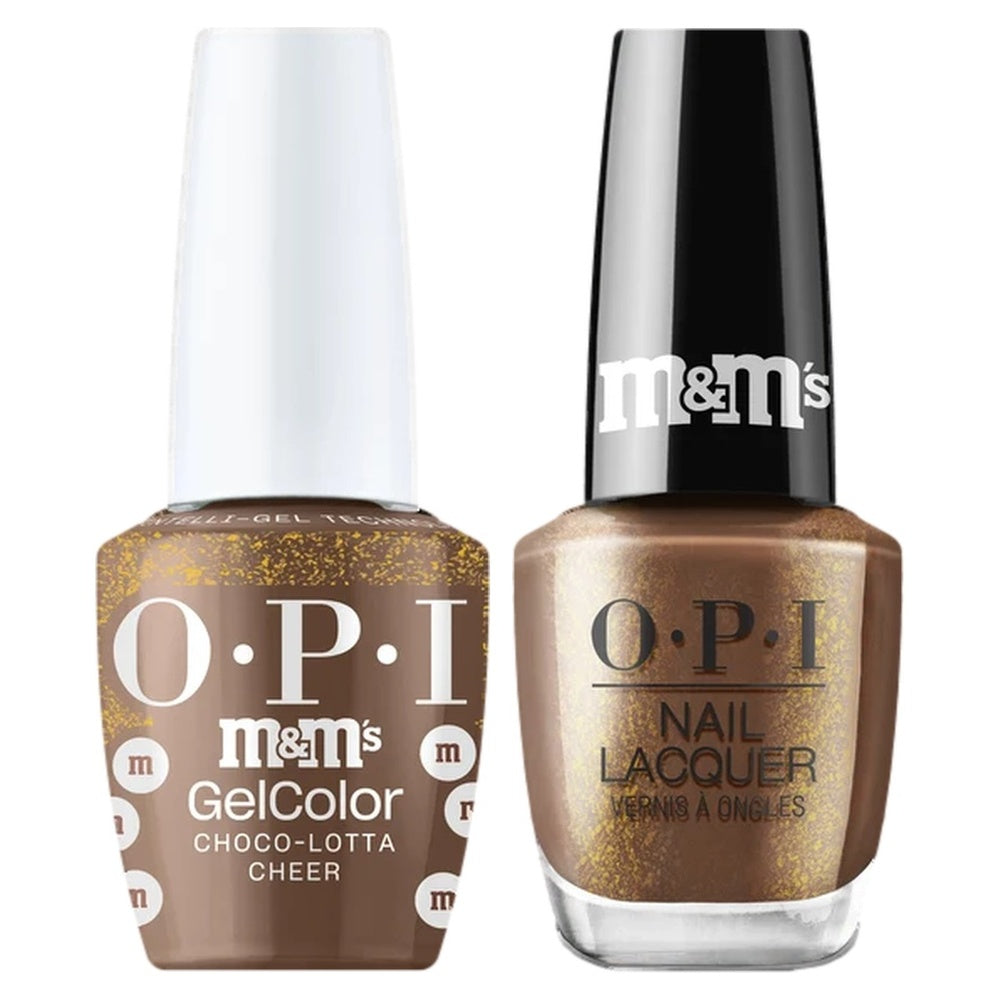 OPI Intelli Gel & Lacquer Duo - HPT04 Choco-Lotta Cheer (OPI M&M Collection) - DTK Nail Supply