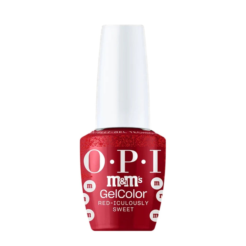 OPI Intelli-Gel - HPT12 Red-iculously Sweet - Gel Color 0.5 oz (OPI M&M Collection) - DTK Nail Supply
