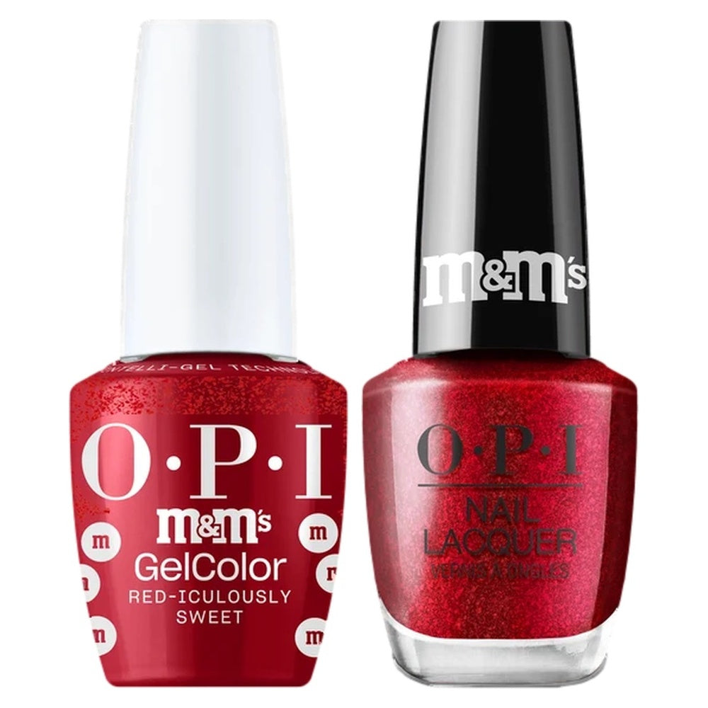 OPI Intelli Gel & Lacquer Duo - HPT12 Red-iculously Sweet (OPI M&M Collection) - DTK Nail Supply