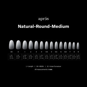  Apres Gel-X Ombre Tips  - Natural Round Medium by Apres sold by DTK Nail Supply
