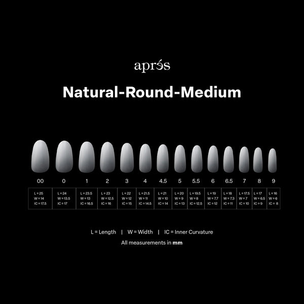 Apres Gel-X Ombre Tips  - Natural Round Medium by Apres sold by DTK Nail Supply
