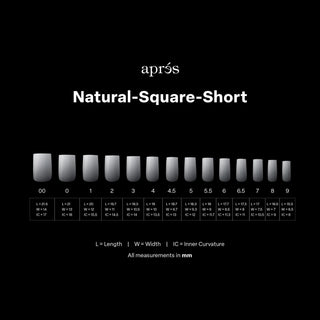 Apres Gel-X Ombre Tips  - Natural Square Short