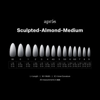  Apres Gel-X Ombre Tips  - Sculpted Almond Medium by Apres sold by DTK Nail Supply