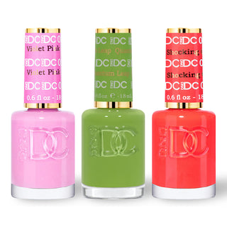  DND DC 3 Nail Lacquer - Set 5 PINK, GREEN & RED by DND DC sold by DTK Nail Supply