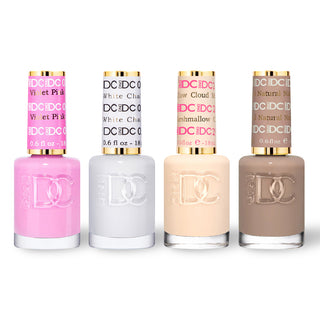  DND DC 4 Nail Lacquer - Set 4 PINK, WHITE, NUDE & BROWN by DND DC sold by DTK Nail Supply