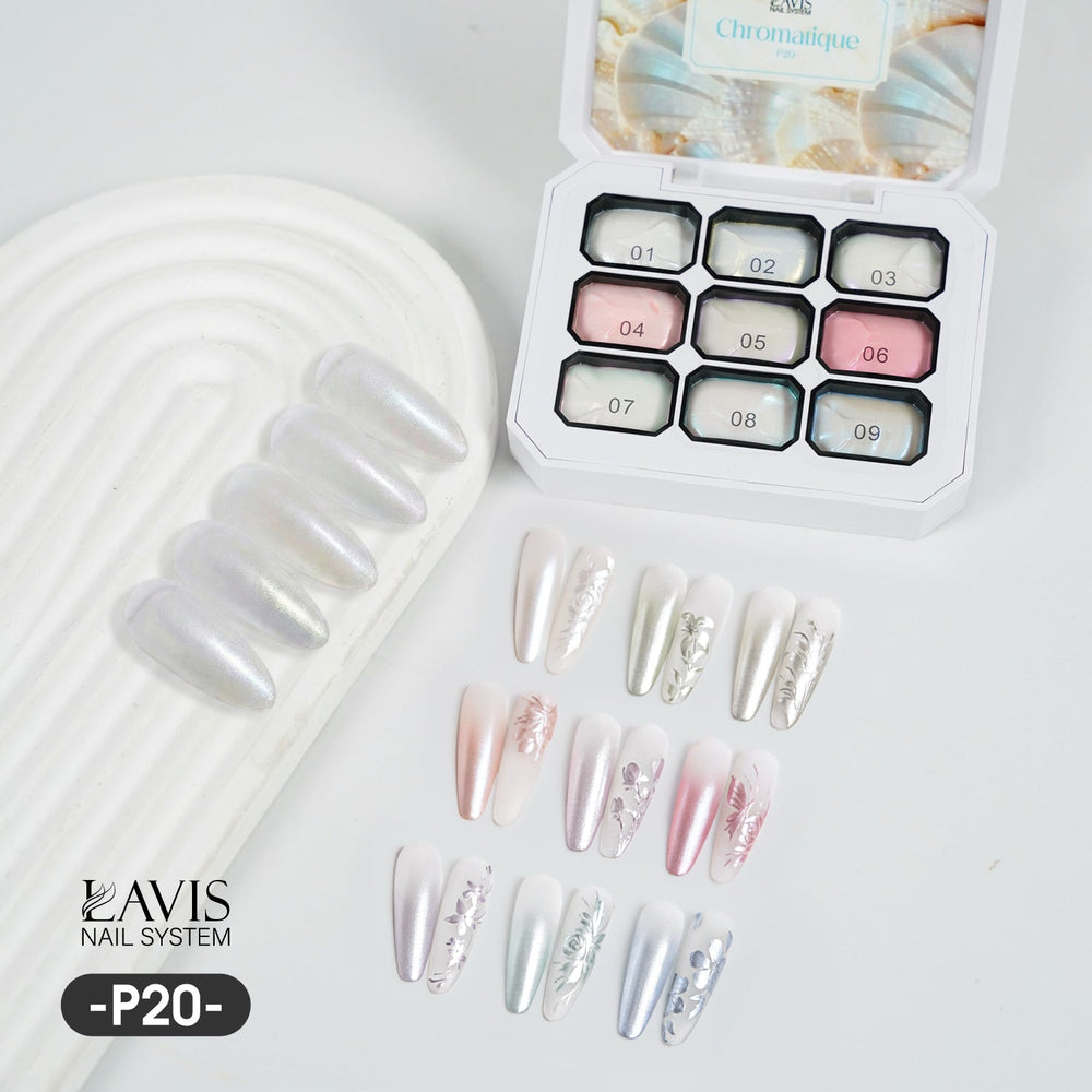 LAVIS Pat Pat Gel Ver 2 — P20 Chromatique Sponge-Tap Ombre Pop-Up Nail Art Gel