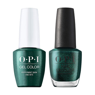 OPI Gel Nail Polish Duo - HRQ01 Peppermint Bark And Bite