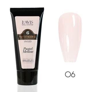 LAVIS 06 Pastel Mellow - New Poly Extension Gel 15 UV/LED 60ml