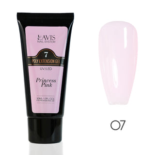 LAVIS 07 Princess Pink - New Poly Extension Gel 15 UV/LED 60ml