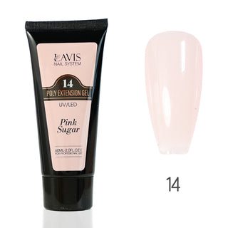 LAVIS 14 Pink Sugar - New Poly Extension Gel 15 UV/LED 60ml