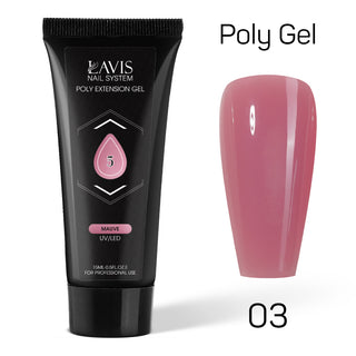 LAVIS Poly Extension Gel 15ml - 03 - Mauve