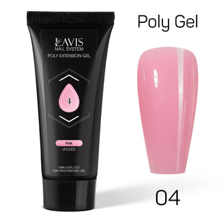 LAVIS Poly Extension Gel 15ml - 04 - Pink