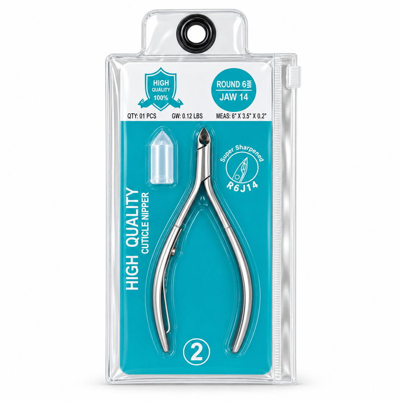 Nail Cuticle Nipper R6J14 - Round 6mm - Jaw 14