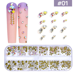12 Grids Pointed Back Rhinestones RB-01 Paradise